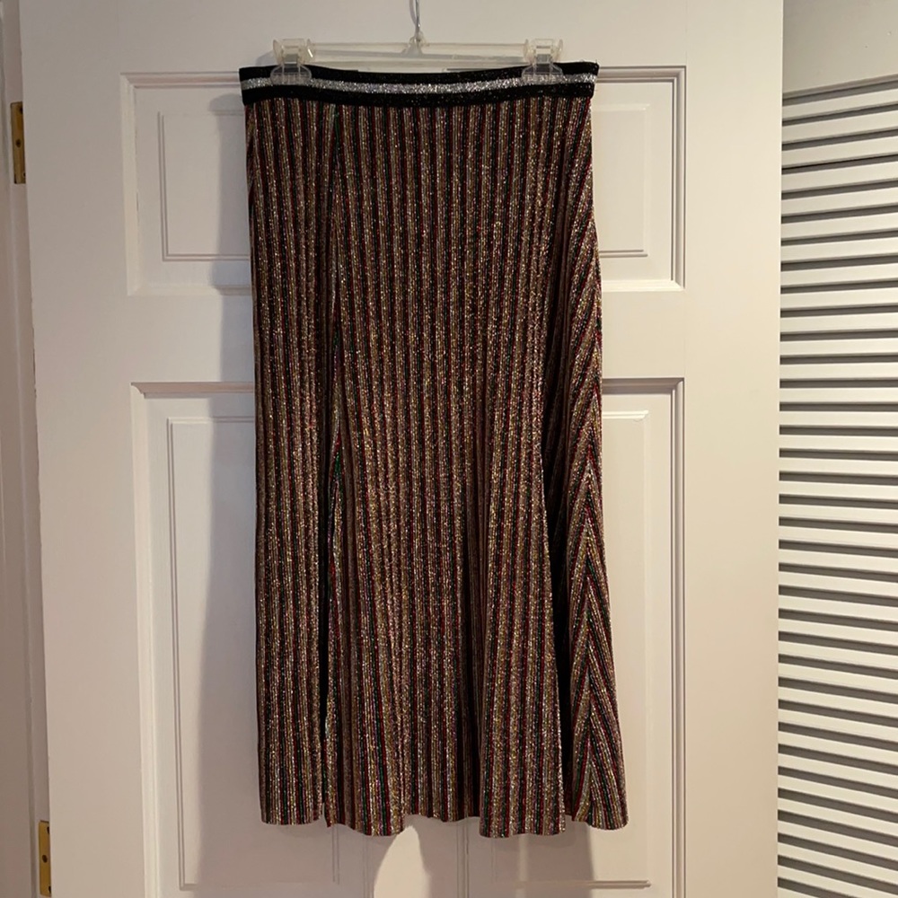 Design Lab Multicolored Metallic Sparkly Skirt - image 2